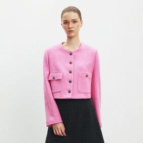 Pink Tweed Crop Jacket KW2AJ7030_72