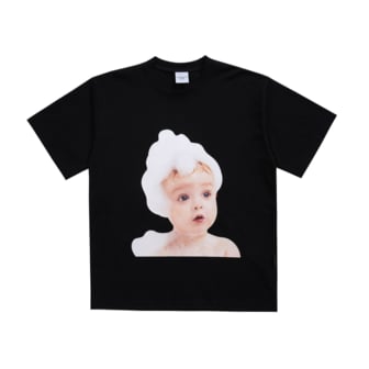 아크메드라비 BABY FACE SHORT SLEEVE T-SHIRT BLACK BUBBLE 버블