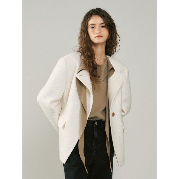 P Lueur Soft Scarf Blouse_Taupe