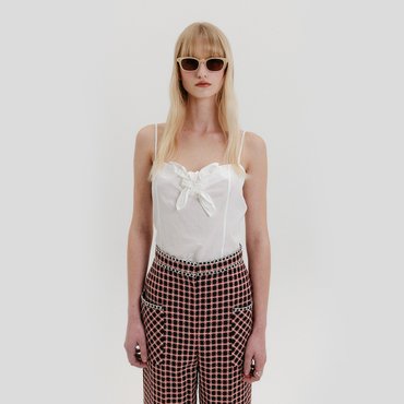 EENK Scarf Knotted Top - White