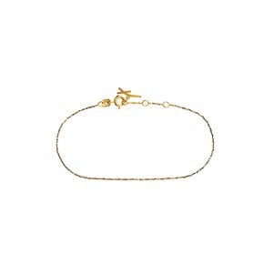 루메 옐로블랙 브레이슬릿17.7cm, Lume Yellow&Black Bracelet 17.7cm, 14k yellow gold