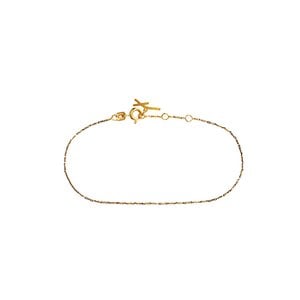 페르테 루메 옐로블랙 브레이슬릿17.7cm, Lume Yellow&Black Bracelet 17.7cm, 14k yellow gold