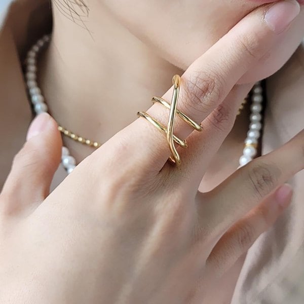 [옷자락] 여자 데일리 모던 세련된 포인트 반지