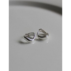 silver925 wave one touch earrings (2color)