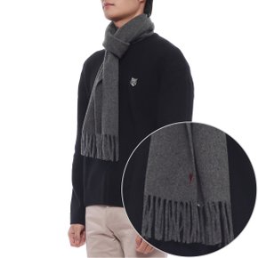 [부산점] 25FW 남성 하트 로고 울 머플러 (BFUSF405 334 061 M 25F)