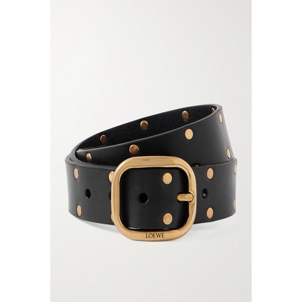 골드 스터드 가죽 벨트 46376663162984349