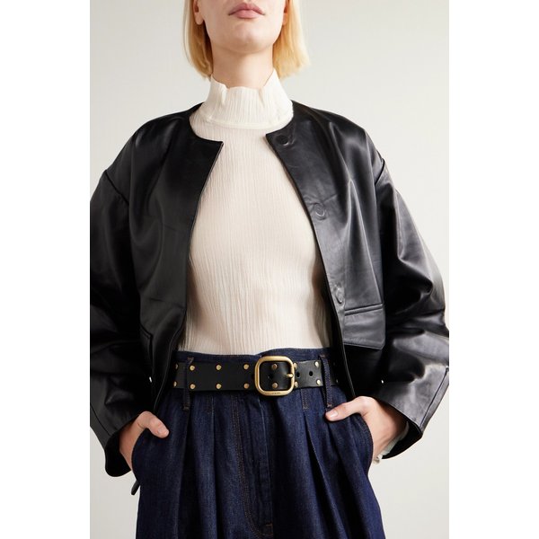 골드 스터드 가죽 벨트 46376663162984349