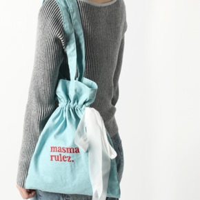 Ribbon eco bag_mint