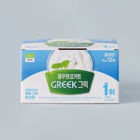 다논 그릭플레인 90g X 12입