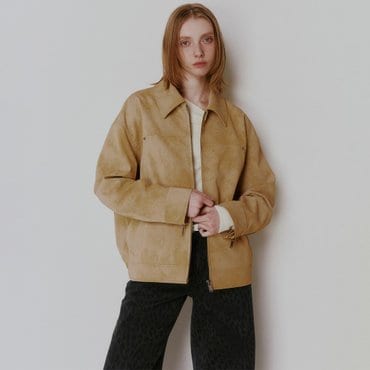레이브 Overfit Suede Jacket in Beige VL5SM023-91
