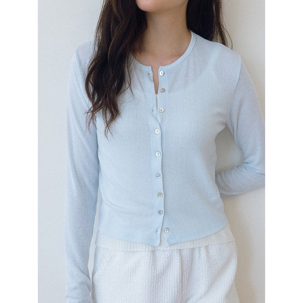 Soft Rayon Cardigan - Sky blue