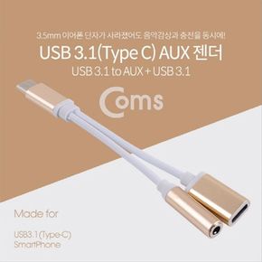 USB 3.1 Type C 오디오 젠더 C타입 to 3.5mm IE138