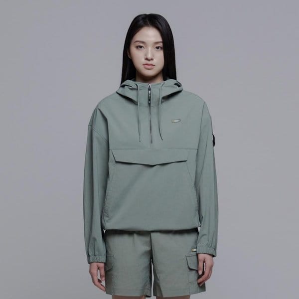 [여주점] N241WFT180 여성 우븐 스트레치 후디 아노락 카키