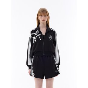 RIBBON JERSEY TRACK TOP / BLACK