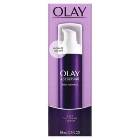 미국직구 Olay 올레이 에이지 디파잉 안티 링클 2in1 데이 크림 세럼 50ml