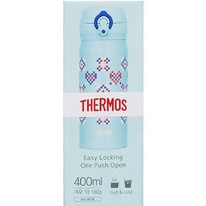 그래픽 원터치 텀블러 400ml 블루스티치