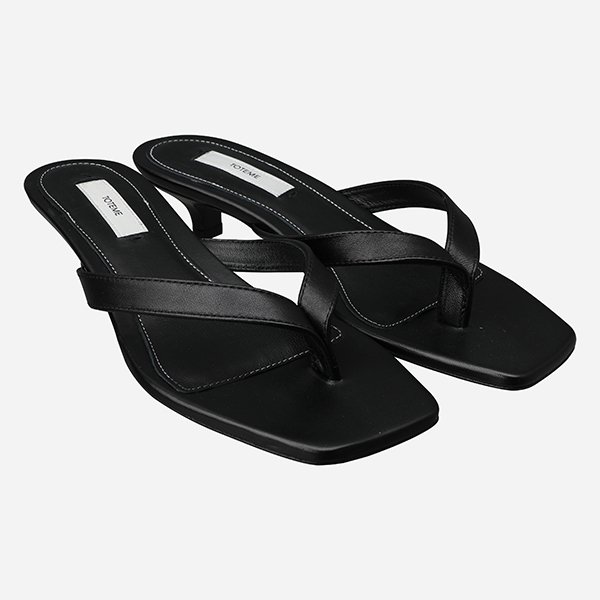 [시흥점] 5F 205 906 819 200 레더 플립플랍 힐 블랙