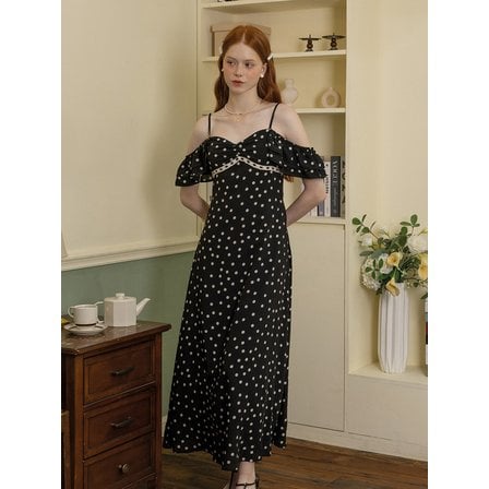 던드롭 DD_Polka dot playful dress_BLACK
