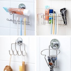 무타공 접착식 칫솔걸이 스텐레스 컵걸이 치약걸이 칫솔꽂이 욕실거치대