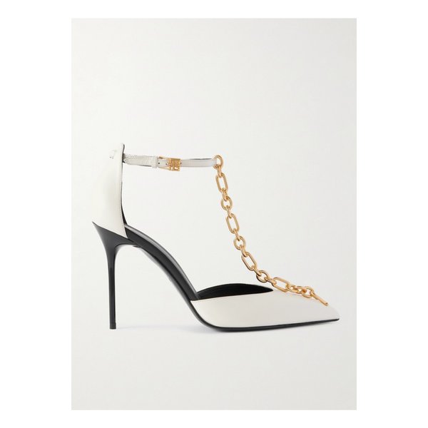 체인 장식 가죽 펌프스 아이보리 46376663162838763