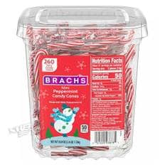 브레치 밥스 미니 페퍼민트 지팡이 캔디 260개입 1.13kg BRACH`S CANDY CANES MINI