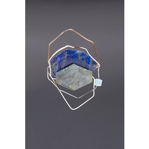 Lapis Lazuli Geometric Brooch