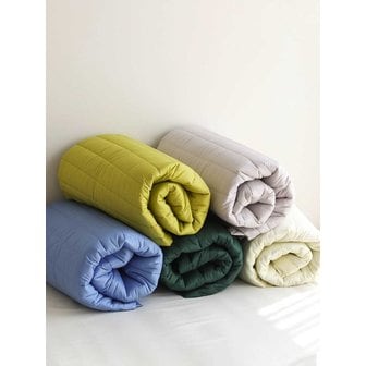 오리고 40수 면트윌 솔리드 누빔패드 SS, Q 5colors