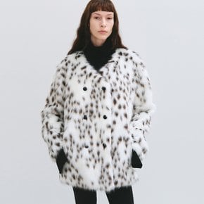 VIETTA FAUX FUR COAT LEOPARD