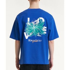 [온라인 단독] GBS34248 블루 오버핏 GREED 콜라보 아트웍 티셔츠