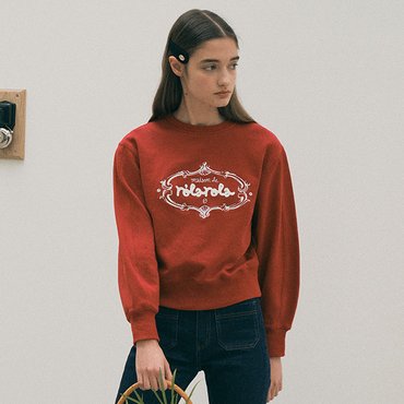 로라로라 VINTAGE LOGO SWEATSHIRT RED