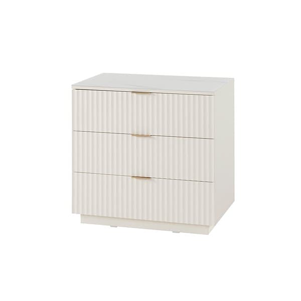 뉴리네아 사틴유리 마블 3단 서랍장