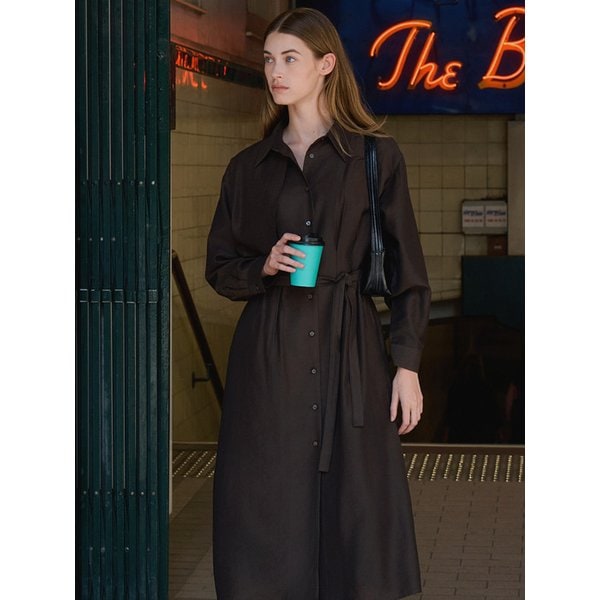 시몬 트렌치 원피스 브라운 amr2241