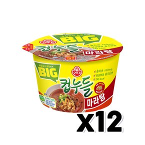 오뚜기 빅컵누들 큰컵누들 마라탕맛 컵라면 61g x 12개