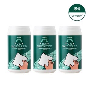 온예록 올인원 청소 세정 롤티슈 45매 3개 언센티드(무향)