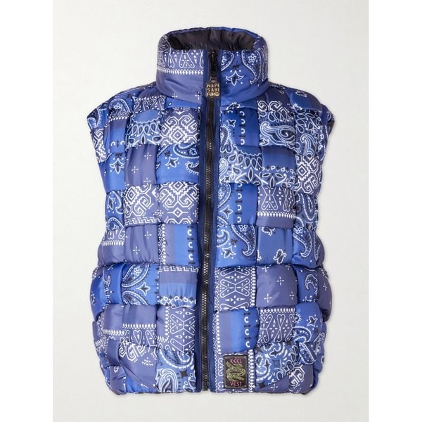 퀼티드 패치워크 반다나 프린트 쉘 질레 46376663162925219