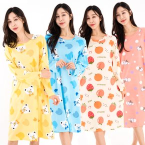 봄신상 스무디 홈웨어 파자마 원피스 잠옷/여성잠옷/실내복 부드럽고 편한 실내복