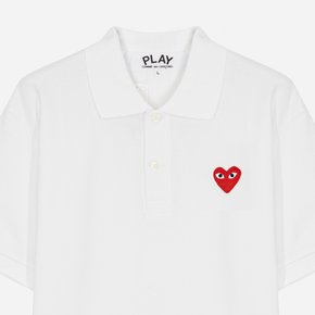 폴로 반팔 티셔츠 WHITE RED AZ T006