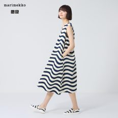 유니클로 여성 marimekko 브이넥 플레어 원피스 466575