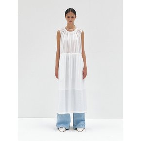RTR SHIRRING SLEEVELESS DRESS_2COLORS