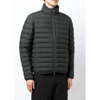 이스퀘어 4238620 SAVE THE DUCK Mens Erion Quilted Zip Up Puffer Coat Jacket In Black