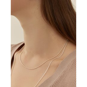 [연말 스페셜 6mm+10mm 진주귀걸이 증정][925 silver] Oval ball chain necklace