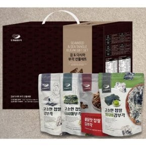 김부각 4종선물세트 600g(150g, 4개입/찹쌀, 다시마, 와사비, 불닭)