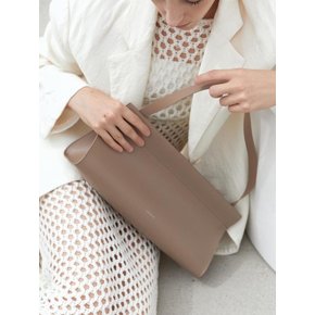 LOG TOP BAG M- Artificial Leather_TAUPE