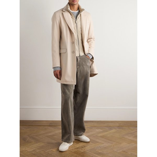 탈부착 가능한 쉘 질레 울 코트 46376663162874991