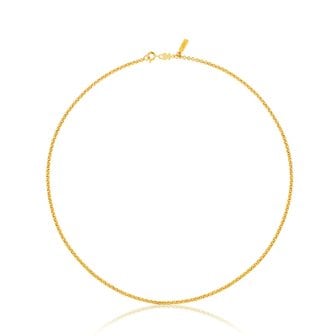 TOUS 버메일 실버 토스 체인 초커 위드 볼 50cm/ Vermeil Silver TOUS Chain Choker 목걸이 511900545