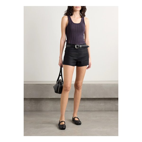 디스트레스 골지  코튼 혼방 탱크 퍼플 1647597355986498