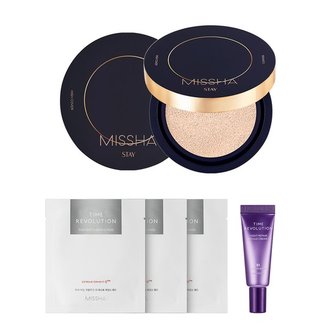 MISSHA 스테이 쿠션 하이커버 15g (3종택1)(GIFT보랏빛앰플크림10ml+에센스패드3매)