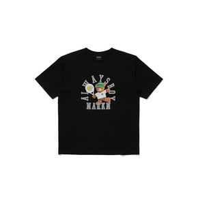 TENNIS BEAR GRAPHIC T-SHIRT BLACK