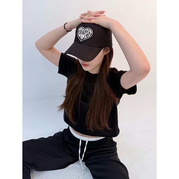 Heart Logo Ball Cap_BLACK