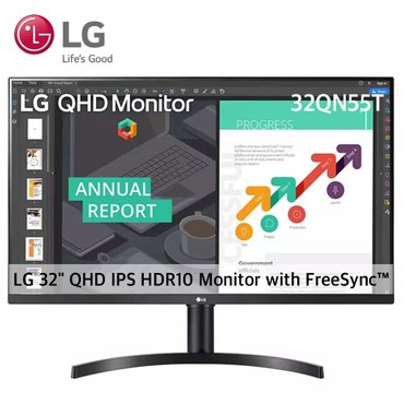 LG 32인치 QHD IPS 사무용 모니터 75Hz 32QN55T 리퍼